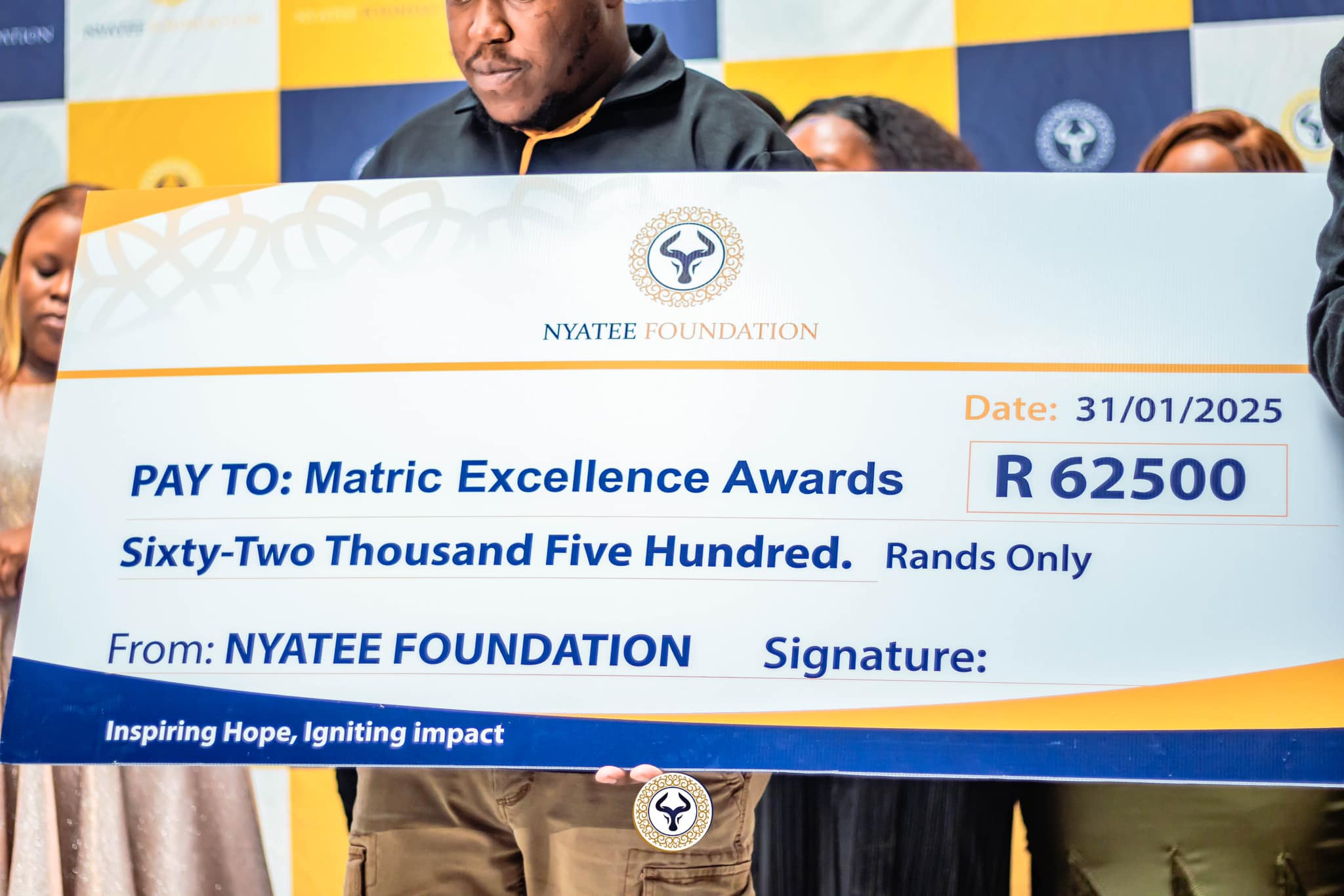 R62,500 Cheque Presentation
